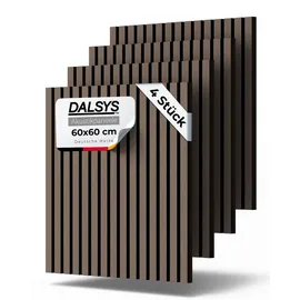 Dalsys Akustikpaneel Dalsys Walnuss 4 St. 60 x 60 cm