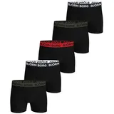 Björn Borg Boxershorts 5er Pack Schwarz/Rot/Grün XXL