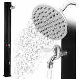 Zelsius Solardusche Taree  60 Liter, Schwarz  Mit Wasserhahn Und Fußdusche Bis Max. 60 °c