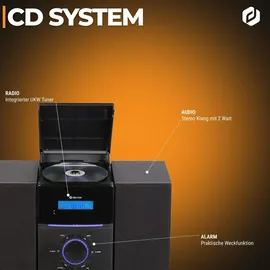 Denver MCA-240 CD-Player, UKW-Radio, Schwarz