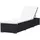 furnicato Sonnenliege 195 x 60 x 31 cm Schwarz