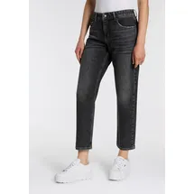 MAC "STRAIGHT", Damen, Gr. 36, Länge 28, grau (industrial grau), Denim/Jeans, Obermaterial: 99% Baumwolle, 1% Elasthan, straight fit normal, Jeans 5-Pocket-Jeans, mit Stretch