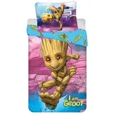 COFI 1453 - I am Groot Baumwolle Bettwäsche Bettbezug 140x200 cm, Kissenbezug 70x90 cm,