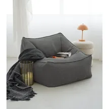 mokebo Sessel Der Lümmel Cord 73 x 60 x 83 cm Anthrazit mit Hocker