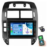 ESSGOO Für VW Polo 9N 2001-2009 CarPlay Android 15 Navi RDS Autoradio (RDS, Digitalradio (DAB), FM, AM, Carplay Android Auto Bluetooth EQ USB Navi WIFI) schwarz
