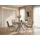 WFL GROUP Runder Ausziehtisch 120 x 76 cm grau-beige