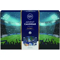 Nivea Herren Adventskalender Geschenkset, Adventskalender 2020 für Männer mit 24 NIVEA MEN Produkten, Weihnachtspflegeset, Fußball-Thema, Geschenkset mit Herren-Toilettenartikeln