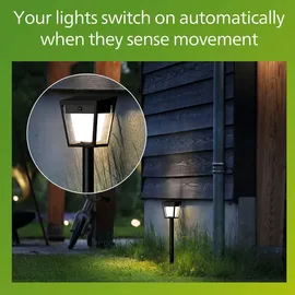 Philips Außenstandleuchte Kunststoff 69,3 cm Solar schwarz