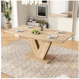 Okwish Ausziehtisch 140-180 x 75 x 80 cm braun