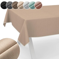ANRO Tischdecke Mila Stoff abwaschbar Tischtuch Tafeldecke Jacquard Teflon