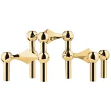 STOFF Nagel Kerzenhalter Set brass