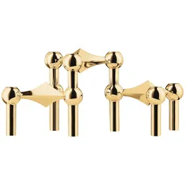 STOFF Nagel Kerzenhalter Set brass