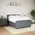 vidaXL Boxspringbett mit Matratze Dunkelgrau 140x200 cm Samt