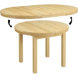 Erst-Holz Runder Tisch 103 x 74,5 x 103 cm beige