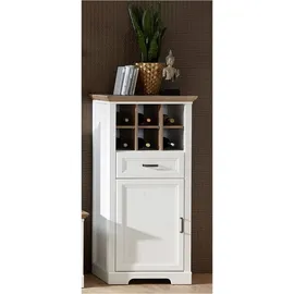 Innostyle Highboard Jasmin 66 x 136 cm Braun / Weiß