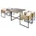 Cube Set 4-tlg Beige/Schwarz