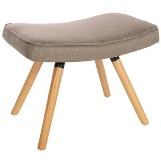 CLP Fußhocker Garding mit Stoff-Bezug taupe