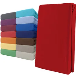 Spannbettlaken Jersey 100% Baumwolle 90-100x200 cm Rot