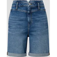 S.Oliver - Bermuda-Jeans / High Rise / Barrel Leg, Damen, blau, 36