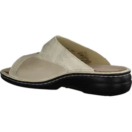 Finn Comfort Zeno Pantolette Damen, Leder,/Stretch, Oro/Steam, bequem - weiß 40