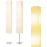 lianheng Papier Stehlampe, Japanische Stehlampe mit Reis Papier Lampenschirm, Ecke Papier Laterne Stehlampe für Schlafzimmer, Büro, Wohnzimmer-Beige(Square 2 Pack)