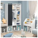 Vicco Kinderkleiderschrank Luigi 105,8 x 178,1 cm Kiefer weiß