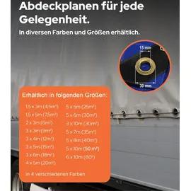 Umbrella Premium Abdeckplane 400 x 500 cm Blau