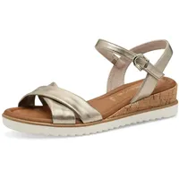TAMARIS Sandalette Damen Vegan Flach metallic,EU 39
