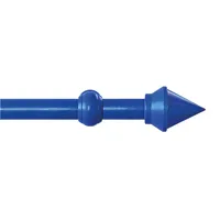 GARESA Gardinenstange GARESA "SEMARA", blau, L:240cm Ø:28mm, Holzwerkstoff, Kunststoff, Gardinenstangen, Vorhanggarnitur, Kunststoff, verlängerbar, mit Ringe/2 Lauf Gleiter