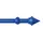 GARESA Gardinenstange GARESA "SEMARA", blau, L:240cm Ø:28mm, Holzwerkstoff, Kunststoff, Gardinenstangen, Vorhanggarnitur, Kunststoff, verlängerbar, mit Ringe/2 Lauf Gleiter