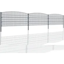 Aileenstore Gartenzaun Mattenzaun Doppelstabmattenzaun Anthrazit Grau Rund