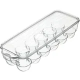 KitchenCraft Eierkorb 32,5 cm x 11,5 cm x 7,5 cm Transparent/Weiß