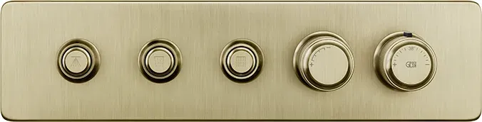 Gessi HiFi Eclectic Thermostat 3-Wege - messing gebürstet
