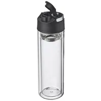 MacMa Doppelwandige Glasflasche mit Siebeinsatz, 400 ml
