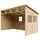 TIMBELA Anbau-Gartenhaus 4,16 x 2,11 m Beige