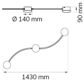 H4L LED Deckenleuchte Deckenlampe 21W modern Wohnzimmerlampe - Silber