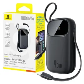Baseus Enerfill Fc31 10000 mAh, 45 W, Schwarz