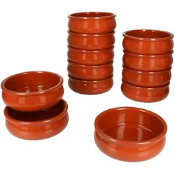 12x BERLIN Cazuela Schale bauchig Ø15,7cm Tonware Gr. M mediterran Antipasti