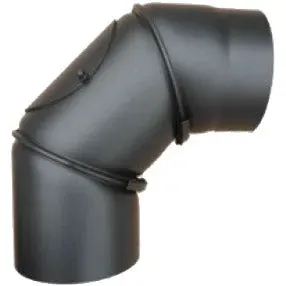 Bertrams Rauchrohrknie mit Putztür 0°-90° verstellbar / senotherm® UHT-HYDRO -  300 x 300 / 150 / hellgrau