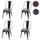 Mendler Esszimmerstuhl HWC-H10e Kunstleder schwarz-grau 4er Set