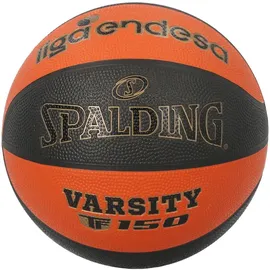 Spalding Varsity Liga Endesa ACB Basketball Größe 7, zertifizierter Basketball, Gummimaterial, ideal für den Außenbereich, Rutschfester Griff, sehr strapazierfähig