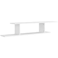vidaXL Wandregal 125 x 18 x 23 cm Weiß