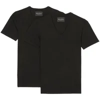 Marc O'Polo V-Shirt, maskuliner Slim Fit, schwarz