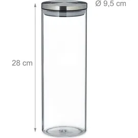 Relaxdays Vorratsglas 1,5 l 3 St.
