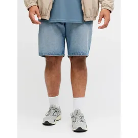 Jack & Jones PlusSize Shorts "JJITONY JJORIGINAL SHORTS AKM 111 PLS", Herren, Gr. 46 (6XL), N-Gr, light blau denim, Web, Obermaterial: 100% Baumwolle, JACK & JONES PLUSSIZE, Abriebeffekte, relaxed fit knielang, Hosen Shorts