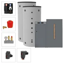 solarbayer� Solarbayer Pelletkesselset PLT-AC 35-1C Variante C 35kW mit 2xSLS-800-S Speicher