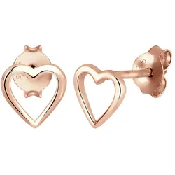 Elli Herz Basic Liebe Filigran Hochwertig 925 Silber Ohrringe   Damen 