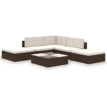 vidaXL Garten-Lounge-Set 6-tlg. braun