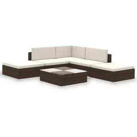 vidaXL Garten-Lounge-Set 6-tlg. braun