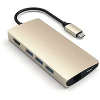 Satechi Aluminium Type-C Multi-Port Adapter 4K V2, gold, USB-C 3.0 (ST-TCMA2G)